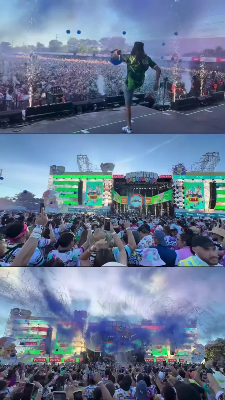 Escenario, artistas y multitud en Magnitud Carnavalera 2026